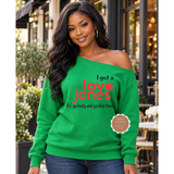Love Jones off the Shoulder Sweatshirt 90's Hip Hop Shirt