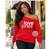 Love Jones off the Shoulder Sweatshirt 90's Hip Hop Shirt
