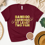 Bamboo Earrings T Shirt