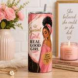 Black Woman Affirmation Tumbler | 20 oz Insulated Cup | Gift for Her