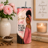 Black Woman Affirmation Tumbler | 20 oz Insulated Cup | Gift for Her