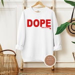 DST 1913 Sweatshirt , White Sweatshirt with red graphic