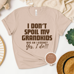 Funny Grandma Shirt | Beige T Shirt with Brown Text