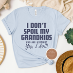 Funny Grandma Shirt | Light Blue T Shirt with Navy Blue Text