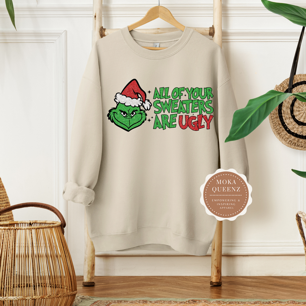 Grinch Ugly Sweater | Moka Queenz – Mo-Ka Queenz Apparel Grinch Ugly Sweater | Moka Queenz – Mo-Ka Queenz Apparel