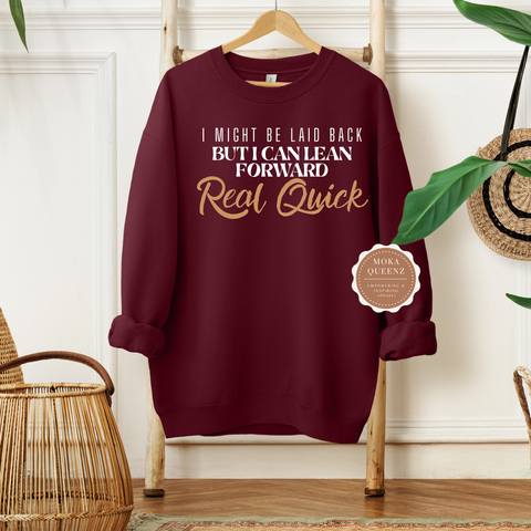 Burgundy Lean Forward Sweatshirt