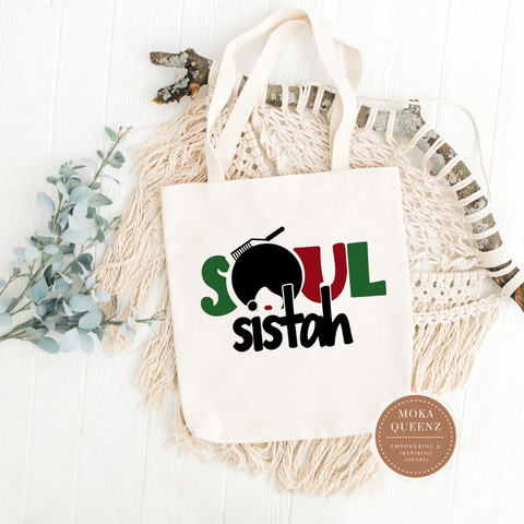 Afro Woman Tote Bag | Beige Canvas Tote Bag for women