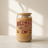 Hillman College inspired glass on stone tabletop