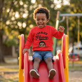 Red I Am Black History toddler sweatshirt playground photo