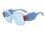 Retro Sunglasses | Blue Oversized Sunglasses - MoKa Queenz