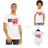 Matching Dad and Son Shirts| White T-shirt with black and red text - Moka Queenz 