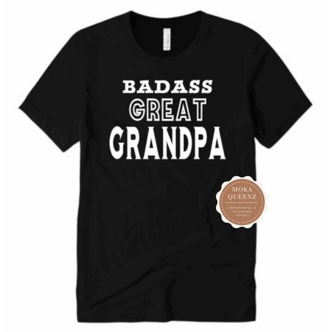 Great Grandpa shirt | Black t shirt with white text
