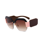 Retro Sunglasses | Brown and Pink Oversized Sunglasses - MoKa Queenz