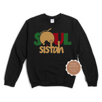 Soul Sister Sweatshirt | Soul Sister | Black Sweatshirt with red, beige and green soul sista graphic