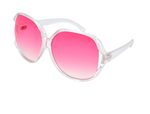 Oversized Sunglasses - Sweet Treats - Pink and clear - Moka Queenz