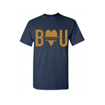 Be Yourself T Shirt | Inspirational T Shirt - Navy t shirt with gold print - MoKa Queenz