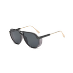 Oval Retro Sunglasses -   Black Sunglasses