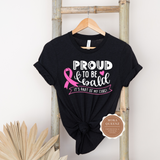 Cancer Survivor Shirt | Black t shirt with white and pink text