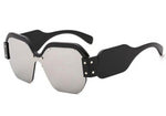 Retro Sunglasses | Black Mirrored Oversized Sunglasses - MoKa Queenz