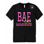 BLACK AND EDUCATED SHIRT | BLACK T SHIRT WITH NEON PINK AND YELLOW TEX
