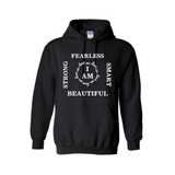 I Am  Women's Empowerment Hoodie - Black hoodie with white print- MoKa Queenz