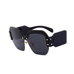 Retro Sunglasses | Black Oversized Glasses - MoKa Queenz