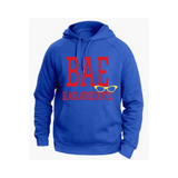 BAE Black and Educated Hoodie - Royal blue hoodie with red  and yellow print - MoKa Queenz