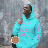 Special Girl Real Good Girl  | Scuba Blue Hoodie with Yellow Text