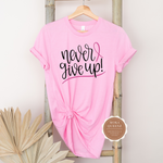Pink Breast Cancer Shirt | Pink t shirt with black and pink text