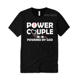 Power Couple Shirts | Black T shirt with white and red power couple graphic