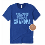 Great Grandpa shirt | Royal blue t shirt with light bluetext