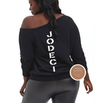 Jodeci Shirt | Black Sweatshirt with white graphics on the back