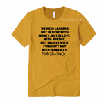Black History Shirt | MLK Shirt |  Mustard Yellow T shirt with Black text 