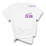 Self Love Club | White T-Shirt with Puple letters