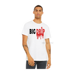 Big Drip Dad Shirt | Dad and Son Shirts | White T-shirt with black and red text - Moka Queenz 