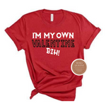 Funny Valentine Shirts | Single  T Shirt | Red T shirt with white and black text