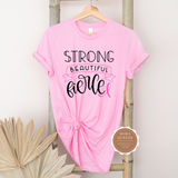 Pink Ribbon Shirt | Pink T shirt with black and pink text