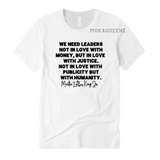 Black History Shirt | MLK Shirt |  White T shirt with Black text 