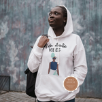 Rich Auntie Vibes | White Hoodie with Rich Auntie Graphic