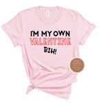 Funny Valentine Shirts | Single  T Shirt | Pink T shirt with red and black text