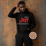 Love Jones Hoodie Sweatshirt | White Hoodie with red and black text