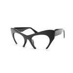 Cat eye glasses - Black half frame glasses - MoKa Queenz