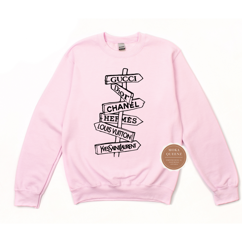 Fashion Brands Street Sign Shirt | Moka Queenz Apparel S / Pink