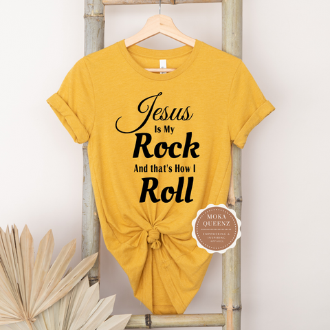 Jesus Christian Shirts - Gold t shirt with black text - Moka Queenz Apparel