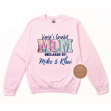 Mom Sweatshirt with Kids Names