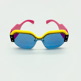 Retro Sunglasses | Yellow, Pink and Blue Oversized Sunglasses - MoKa Queenz