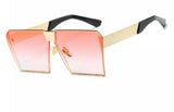 Oversized Sunglasses | Eye See You Wide Frame Glasses - Peach - MoKa Queenz