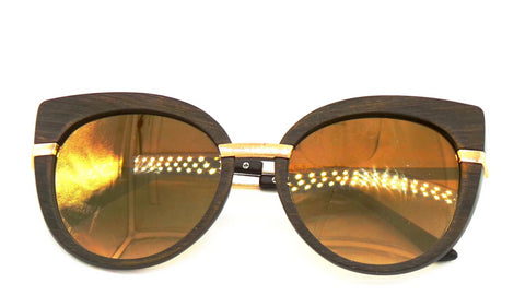 Wood Sunglasses | Hello Kitty Wooden Sunglasses - Brown - MoKa Queenz